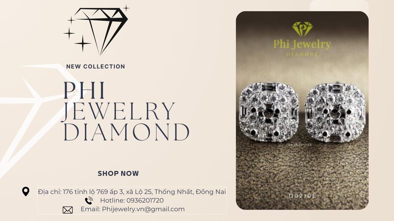 Dịch vụ gia công bông tai kim cương cao cấp tại Phi Jewelry Diamond